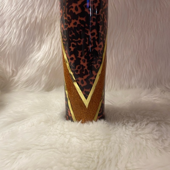 20oz skinny vinyl Turtle wrap custom glitter tumbler - Picture 4 of 11